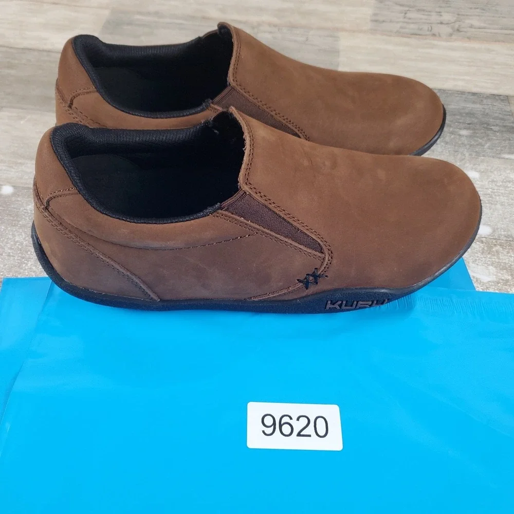 Kuru Kivi Mens Shoes Sz 7.5 M Chestnut Brown Leather Slip On Low Top Sneakers